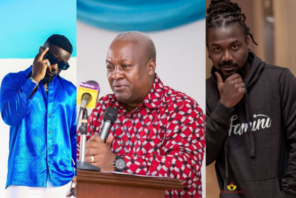 Mahama sends message to Sarkodie and Samini for endorsing Prez Nana Addo