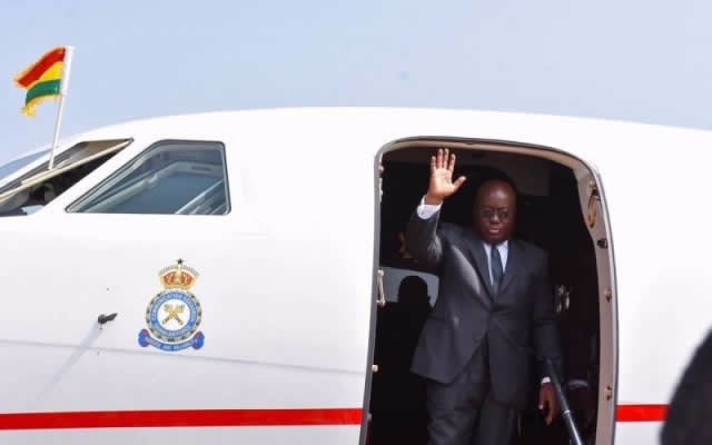 Prez Nana Addo leaves Ghana for Ivory Coast, Guinea and UK