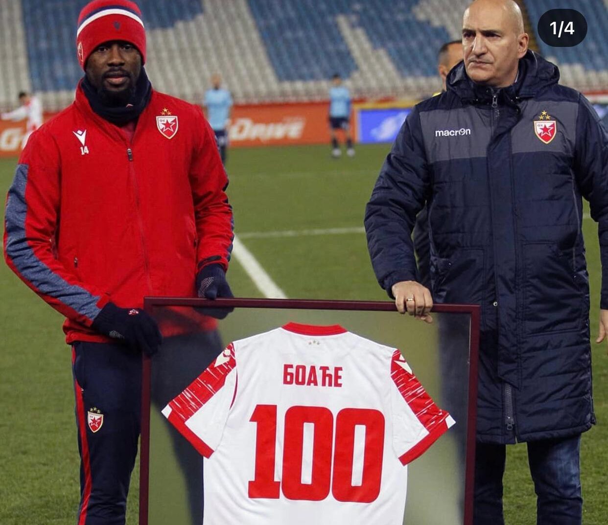 Red Star Belgrade honours Richmond Boakye-Yiadom as he marks 100th appearance