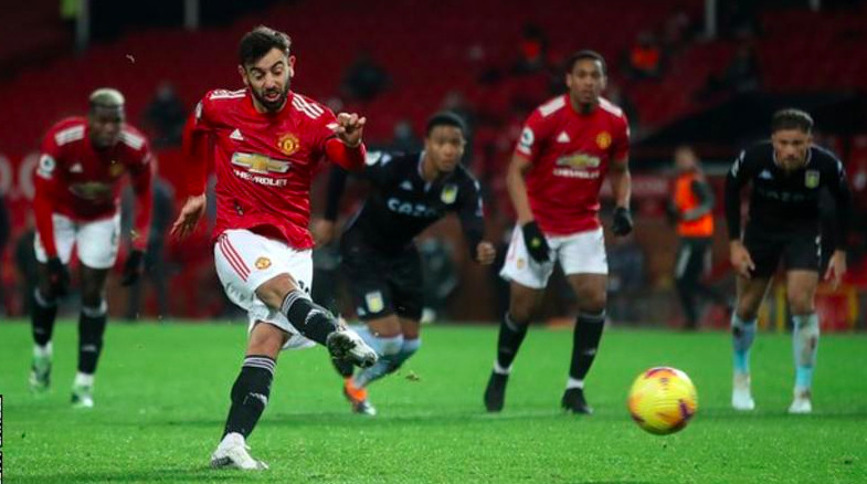 Man United go joint top with win over Aston Villa