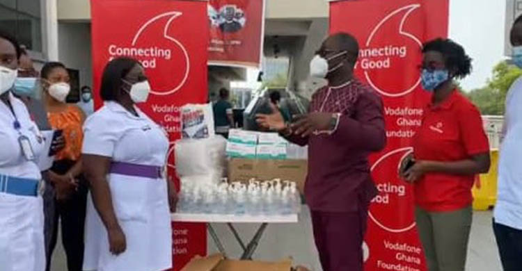 Vodafone Foundation donates PPE to Accra Regional Hospital during Christmas