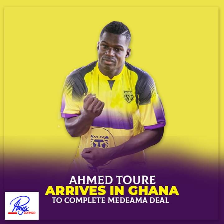 Ahmed Toure arrives in Ghana to complete Medeama move