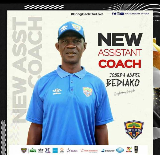 Hearts of Oak deputy coach Asare Bediako resigns