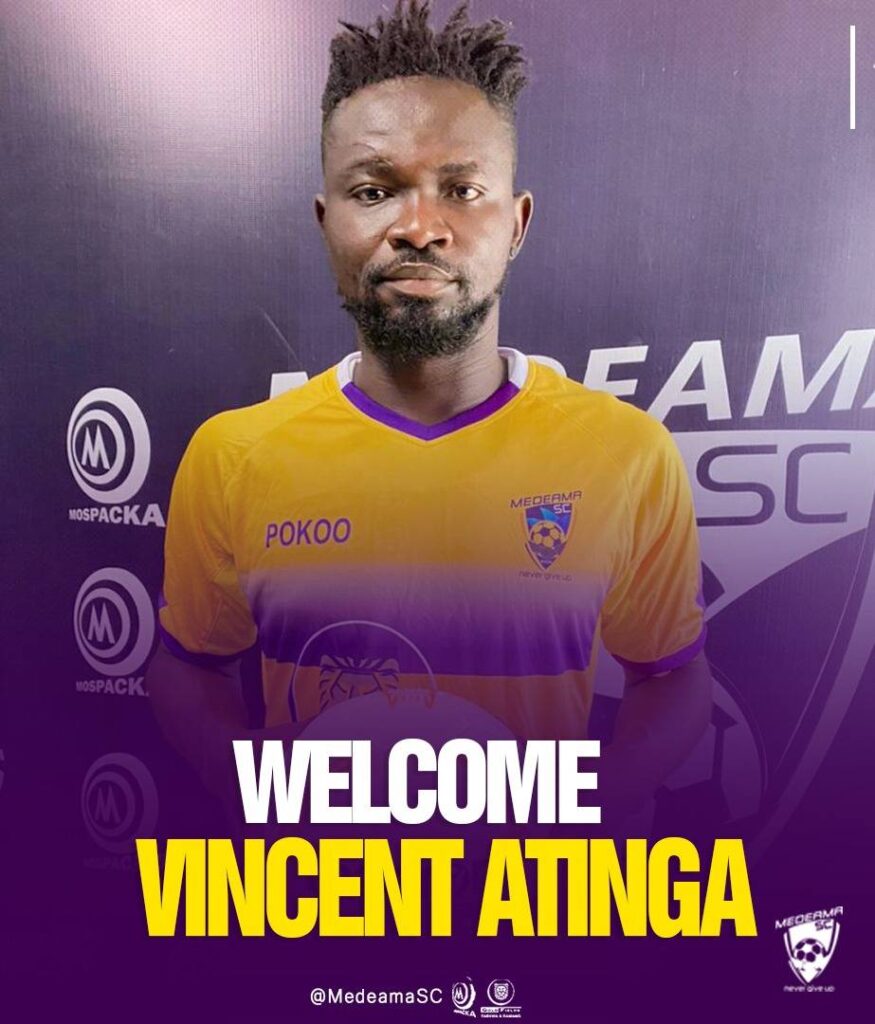 Vincent Atingah joins Medeama on a two-year deal