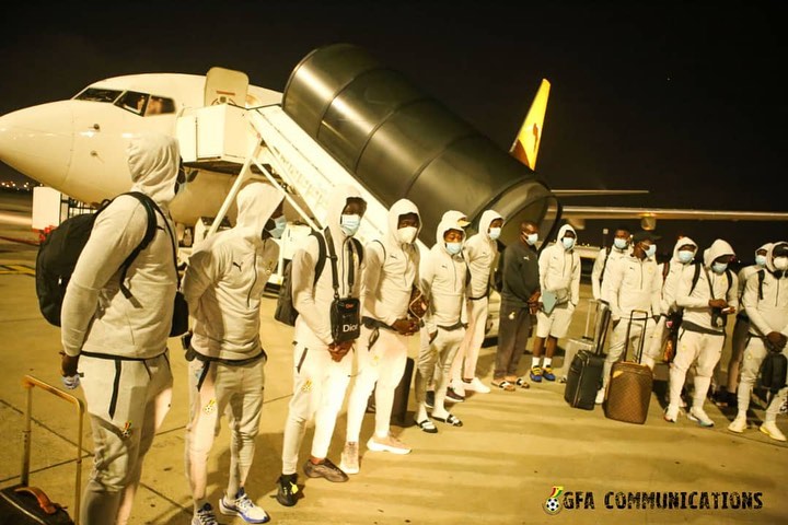 PICTURES: Black Stars arrive in Johannesburg for South Africa clash