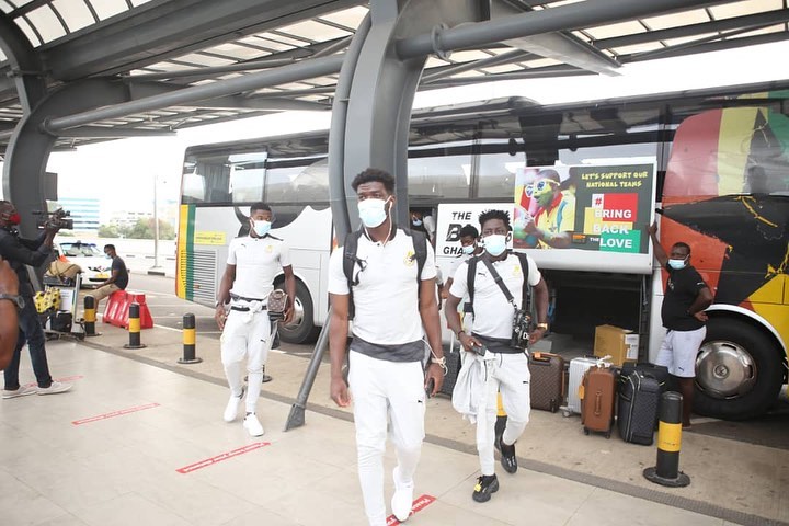 Pictures: Black Stars depart to South Africa for Afcon qualifier