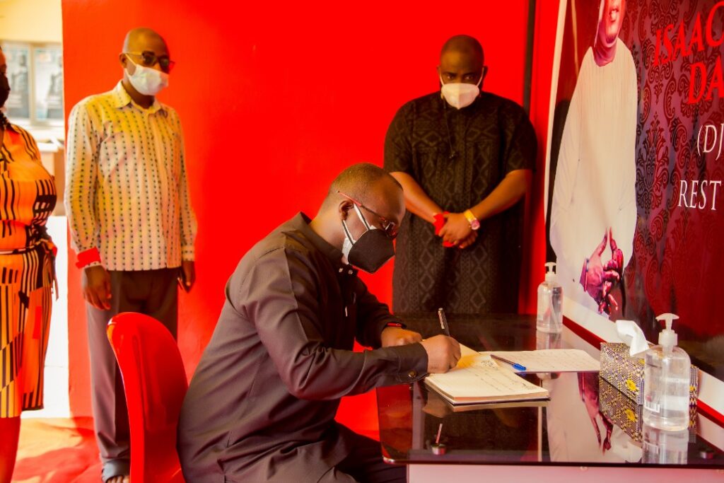 Photos: CEO of Global Media Alliance signs book of condolence for the Late DJ Advicer