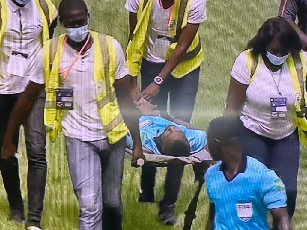 Ghanaian referee collapses whilst officiating AFCON qualifier between Cote d’Ivoire and Ethiopia