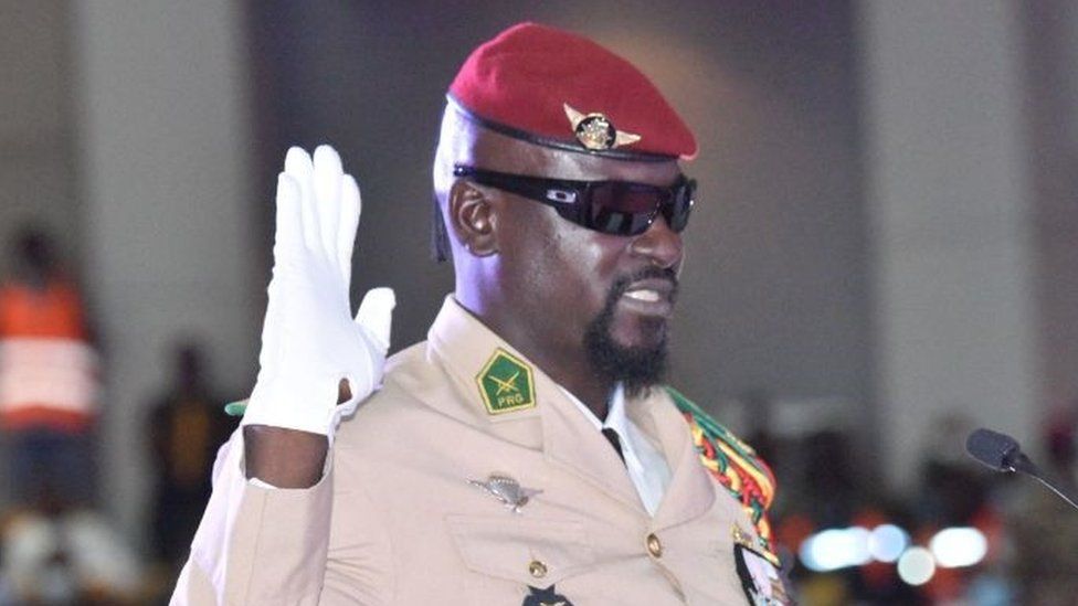 Mamady Doumbouya: Guinea coup leader sworn in as president