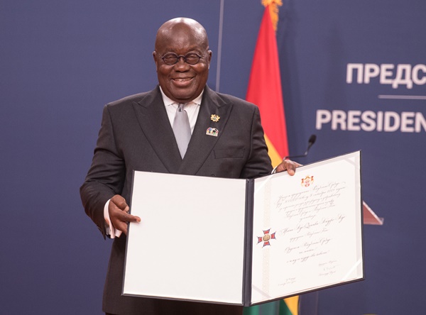 Prez Akufo-Addo receives Serbia’s highest national award