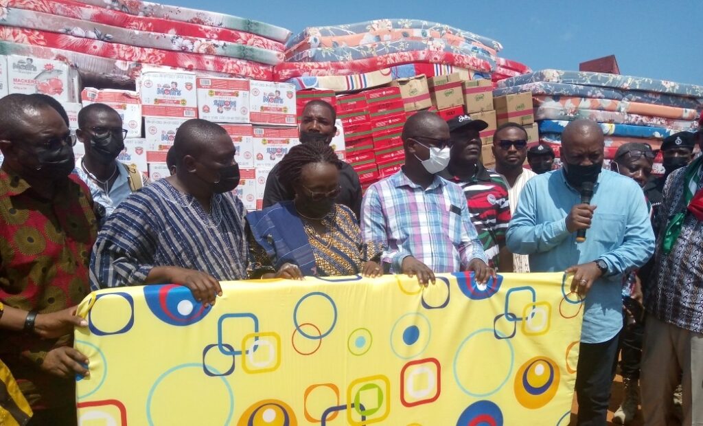 NADMO cries over Mahama’s gargantuan donation to Keta victims; says they were sidelined