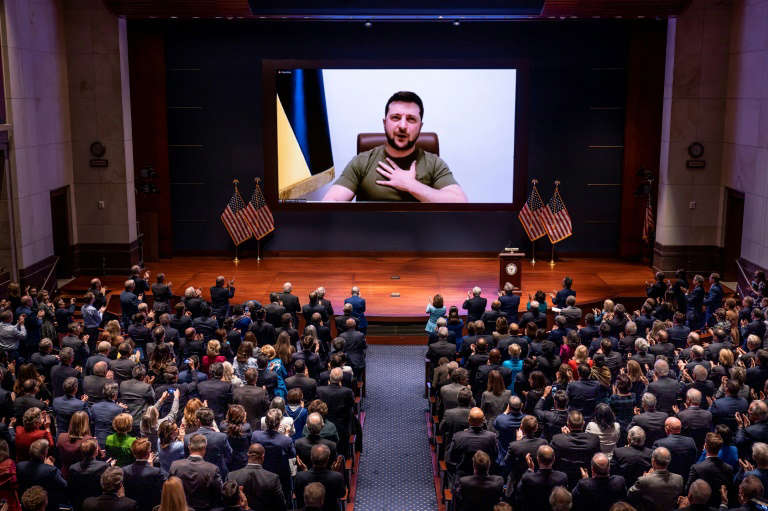 ‘Prove you’re with us’: Zelensky’s rousing calls to Western MPs