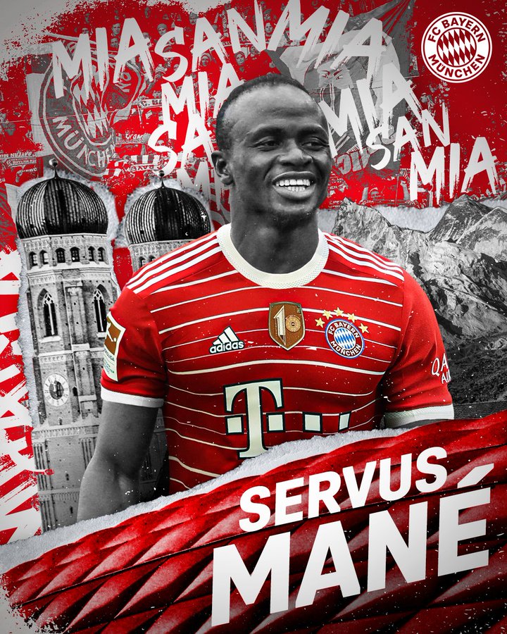 Official: Liverpool forward Sadio Mane joins Bayern Munich