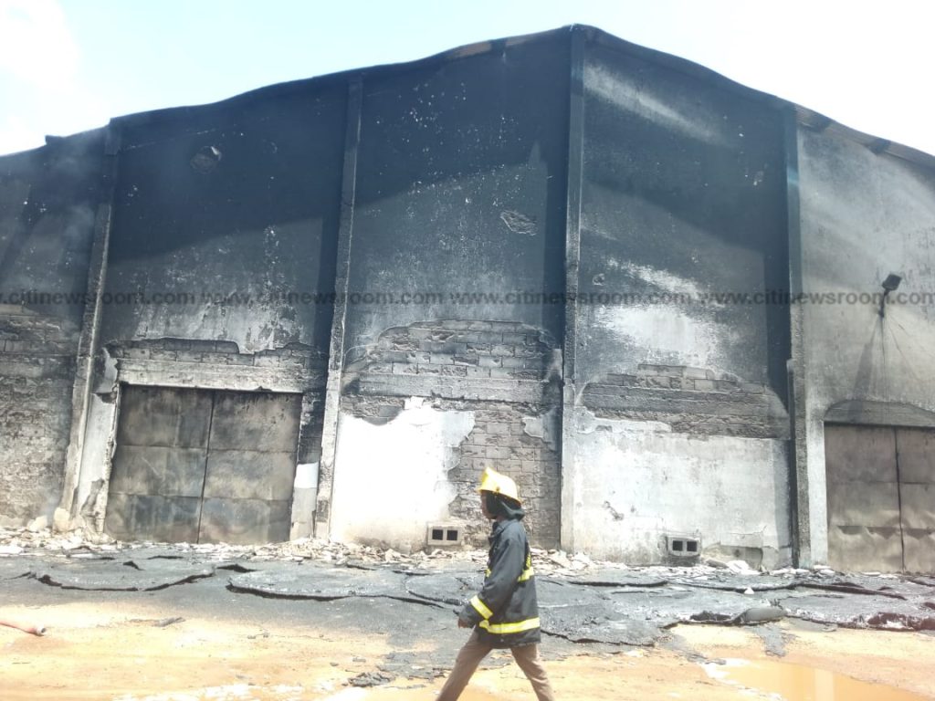 Video: Gas explosion at Kumasi Shoe Factory, 3 injured, 2 cars burnt