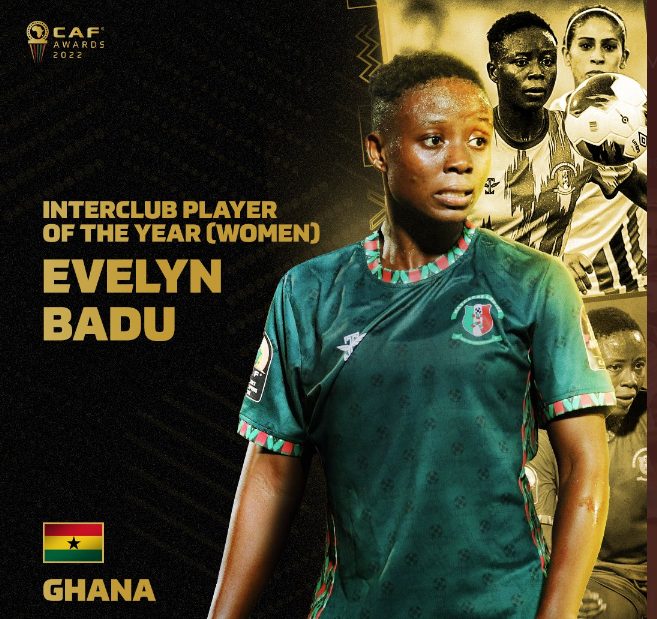 2022 CAF Awards: Evelyn Badu crowned Interclub Player of the Year (Women)