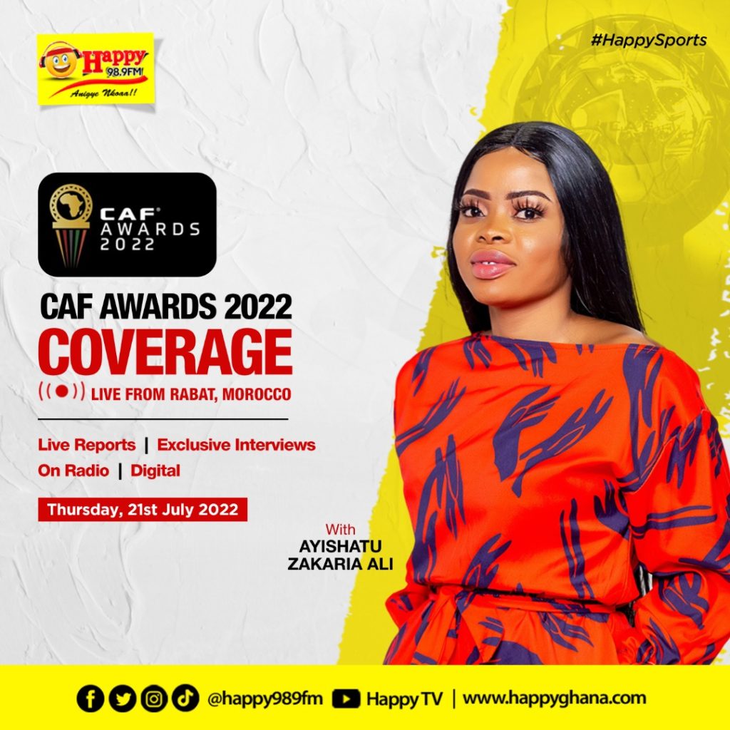 HappyFM’s Ayishatu Zakaria Ali heads to Morocco for 2022 CAF Awards and Women’s Africa Cup of Nations