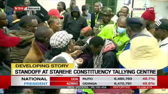 Just In: Kenya in shock as election descends into chaos; Electoral committee falls apart and fighting erupts