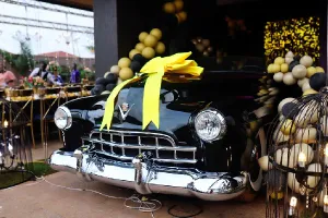 Photos: Hassan Ayariga outdoors a vintage 1948 Cadillac on his 50th birthday