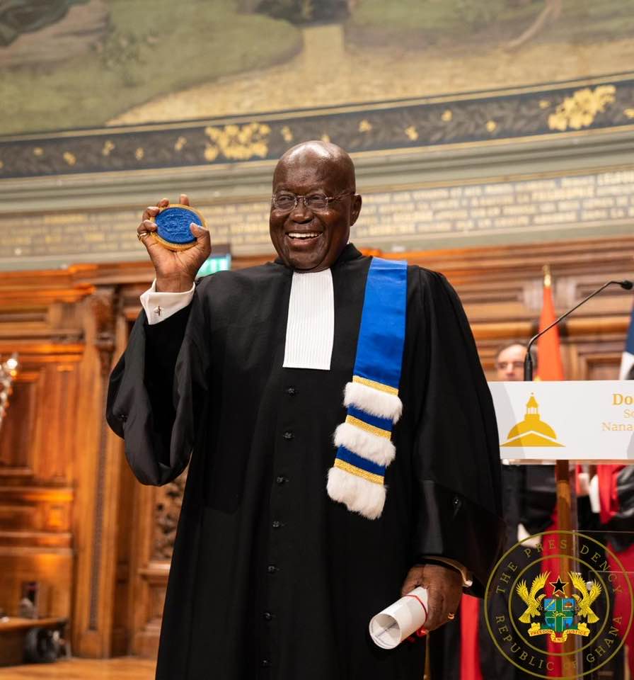 Prez Nana Addo receives honorary doctorate degree from Sorbonne University