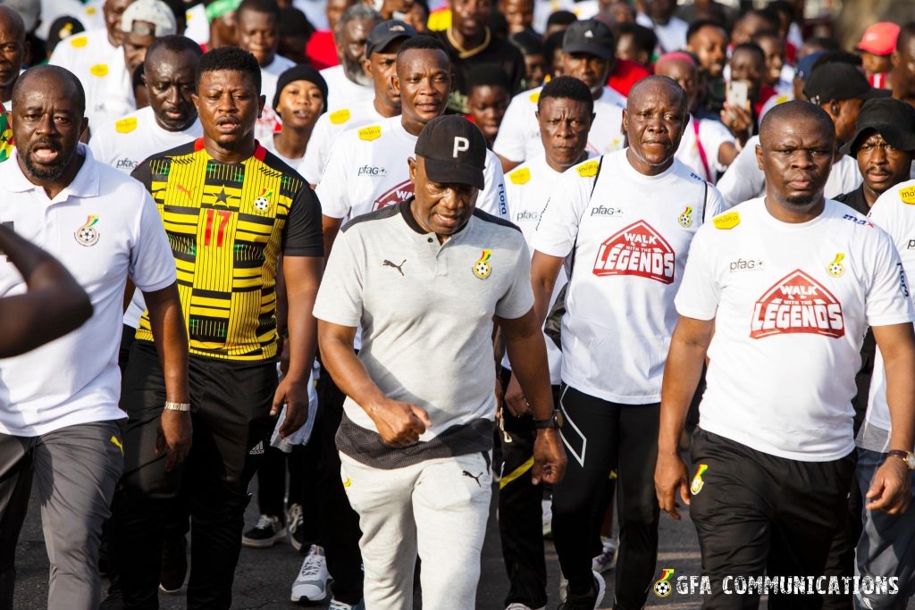 Sports Minister, Kurt Okraku, Ex-footballers Walk For Black Stars ...