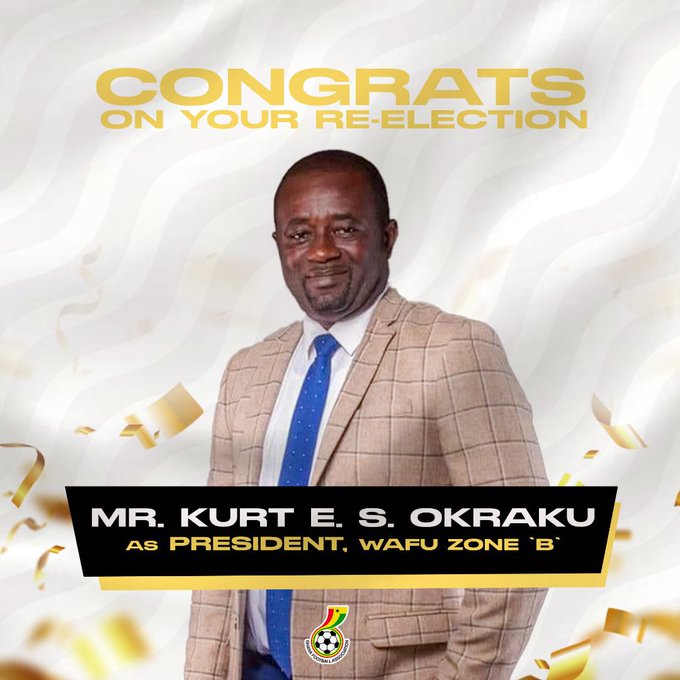 GFA President Kurt Okraku Re-elected WAFU Zone B President - Happy Ghana