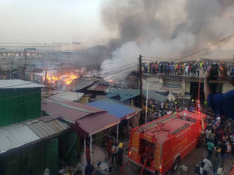 Fire destroys over 200 shops at Kantamanto market