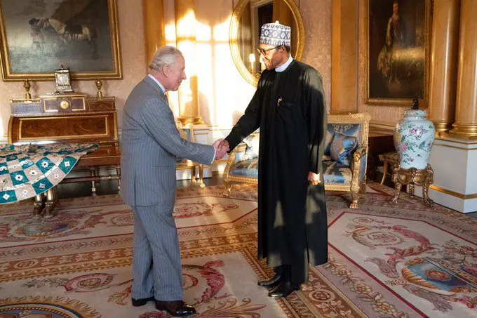 King Charles hosts Buhari at Buckingham palace