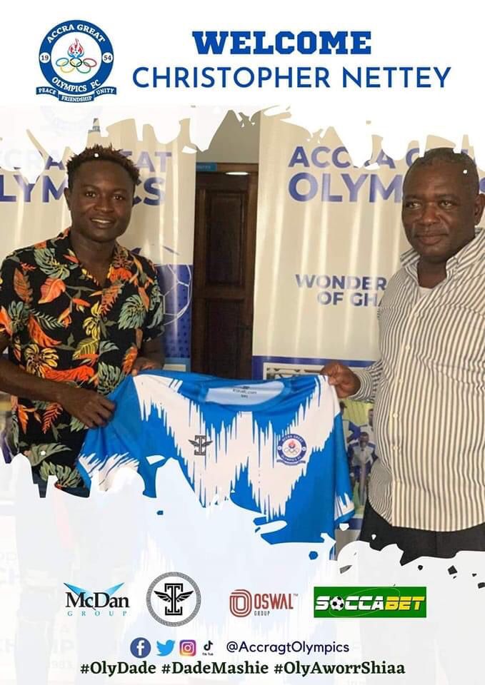 Christopher Nettey joins Great Olympics after Kotoko exit