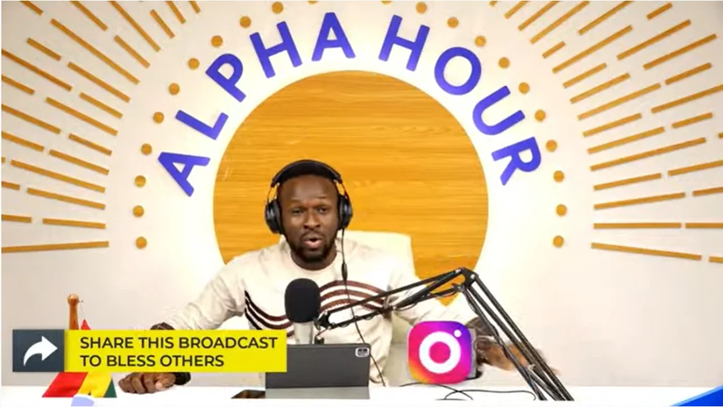 Kwadwo Sheldon takes on netizens for criticizing Alpha Hour