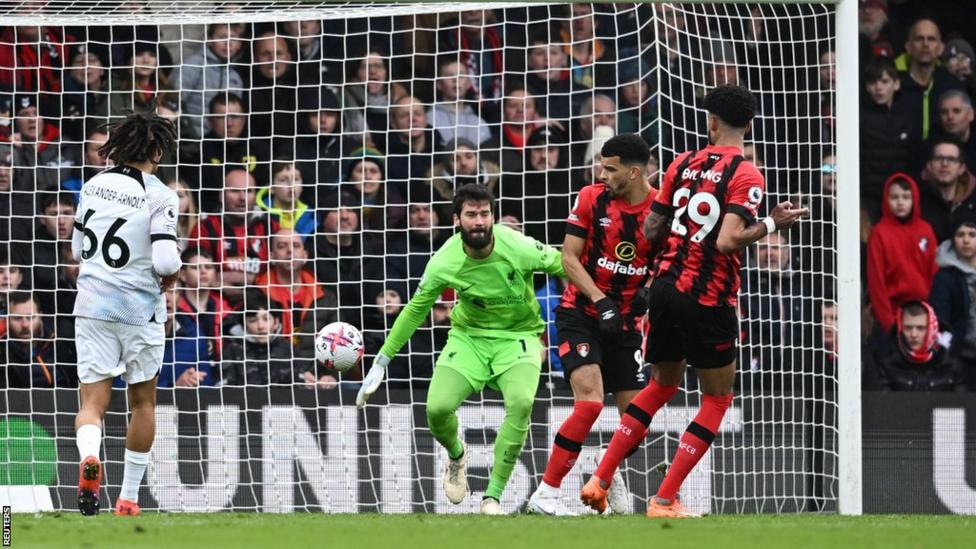 Salah misses penalty as Bournemouth beat Liverpool