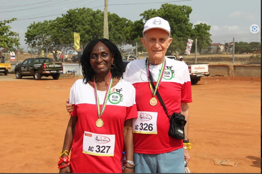 79 and 80-yr-old couple win fastest man & woman at Happy FM Family Fun Run