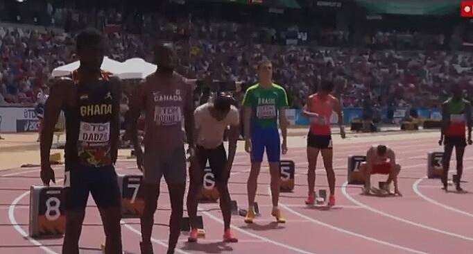 VIDEO: Heartbreaking💔!! James Dadzie pulls out of 200m heats