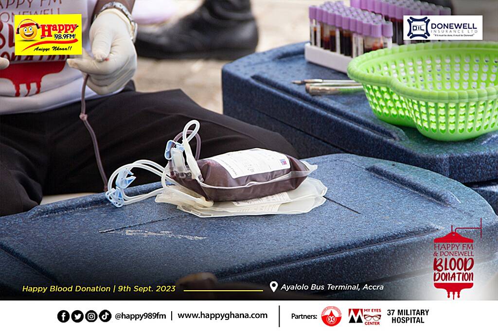 Donewell Insurance/Happy FM save lives with 2023 Blood Donation drive