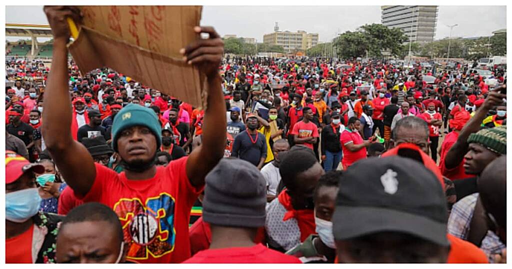 #OccupyBoG protesters assemble at Obra Spot, kickstart demo calling for BoG Governor’s resignation