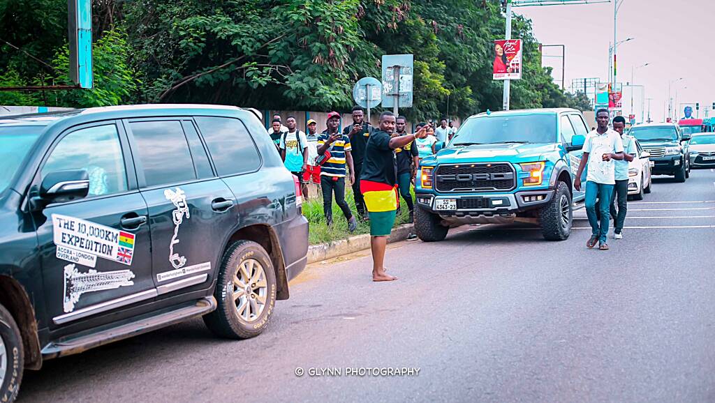 John Dumelo ‘walks the talk’ from Legon entrance to PRESEC as promised