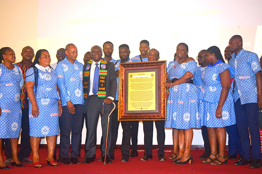 Ghana College of Physicians and Surgeons honour Prof. Paul K. Nyame and Prof. Emeritus Francis K. Nkrumah at Annual Leadership Symposium