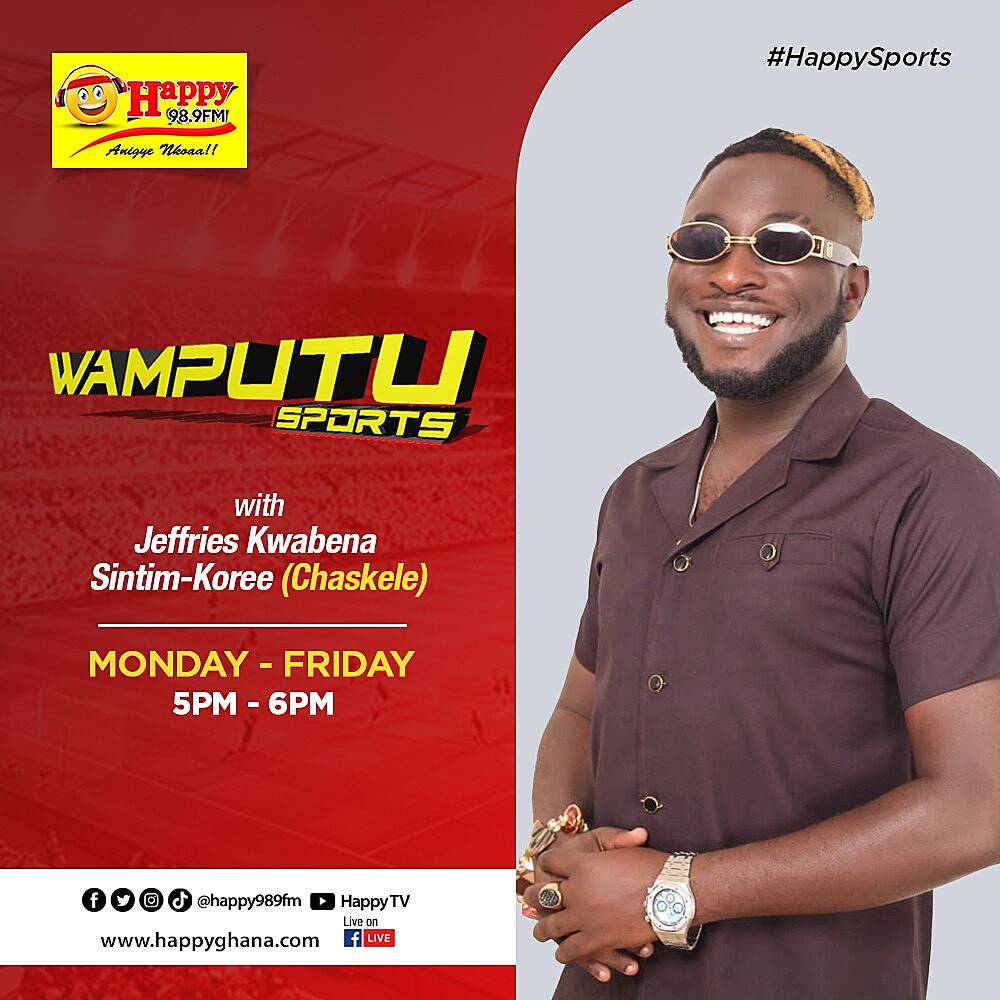 Chaskele Returns to Happy 98.9FM as Host of Wamputu Sports