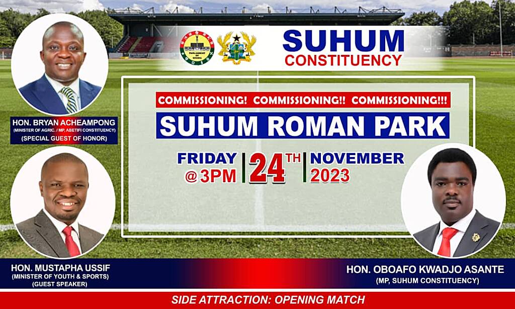 Suhum Roman Park set for to be commissioned today