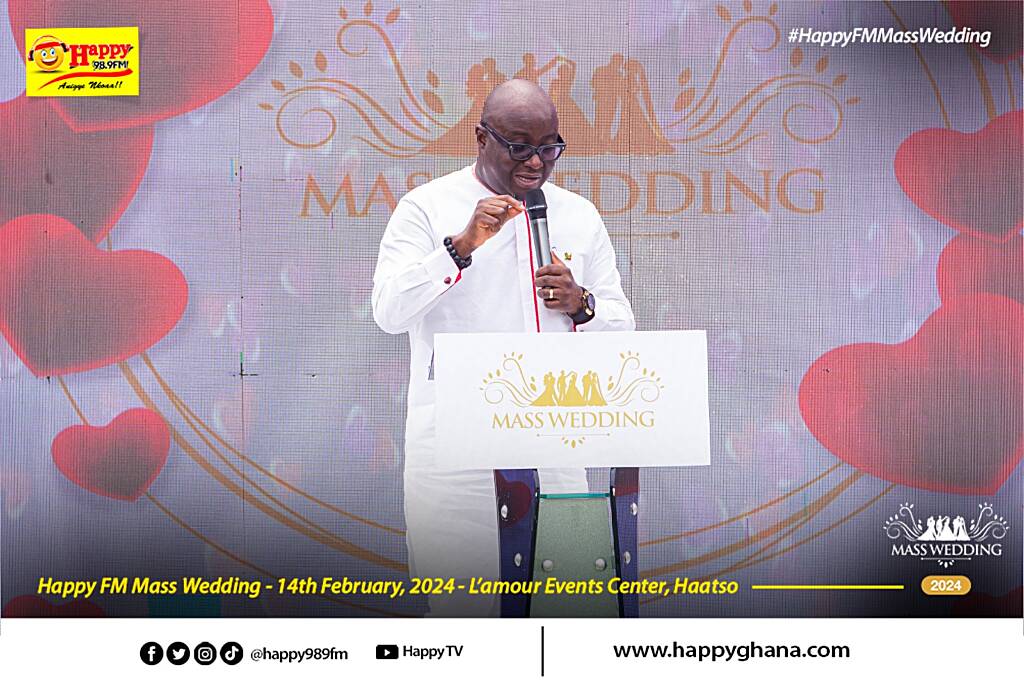 #HappyFMMassWedding: Go to church as a couple; it will sustain your marriage – Amb. Mike Ocquaye