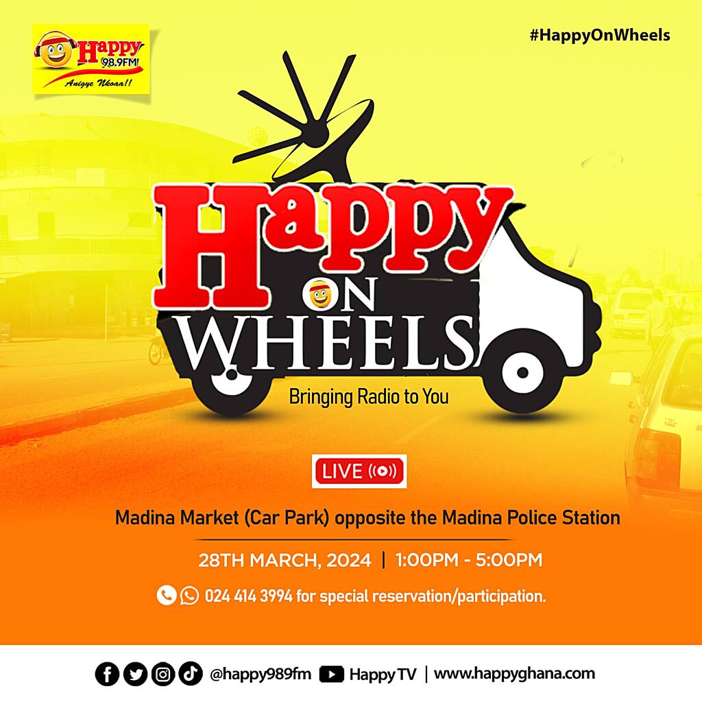 Madina readies for Happy FM’s Easter Edition of Happy on Wheels