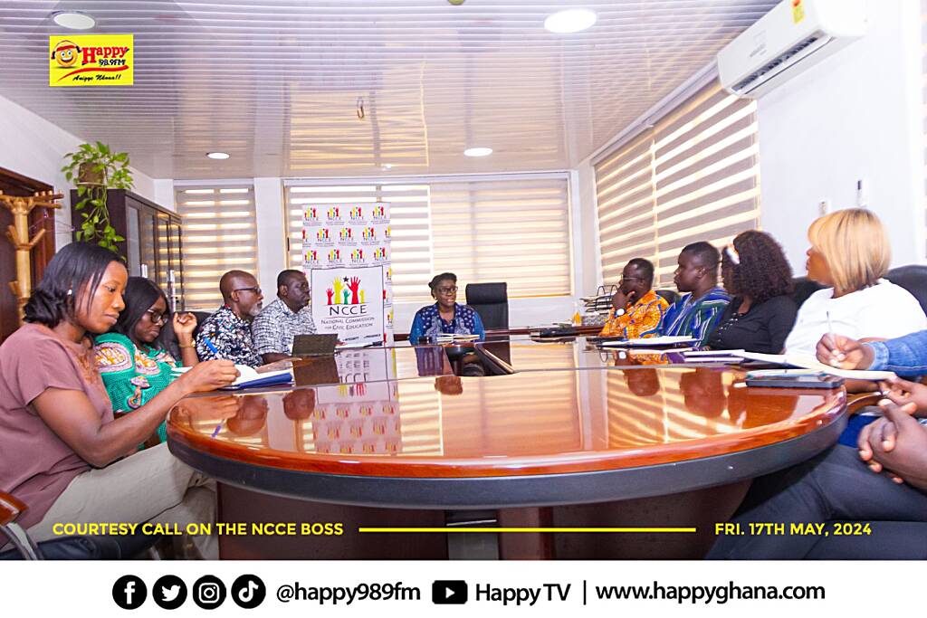 Happy FM’s current affairs team pays courtesy call on NCCE; discusses collaboration between the two entities