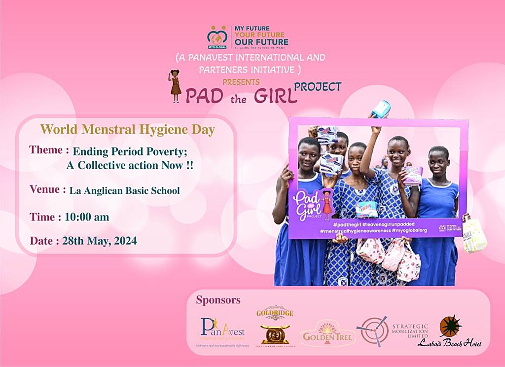 MYO Global donates sanitary pads to Labadi Anglican Basic School on Menstrual Hygiene Day