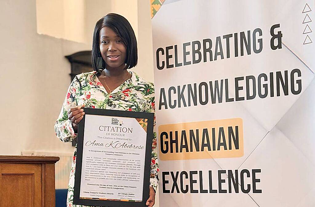 Ama K. Abebrese and Nikita Okyere Honored at Inaugural Ghana Diaspora Student Awards