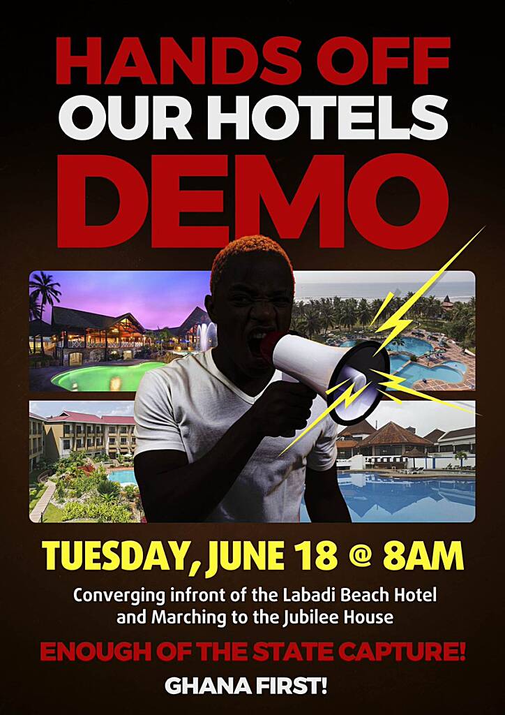 Hands off our hotels demo scheduled for June 18