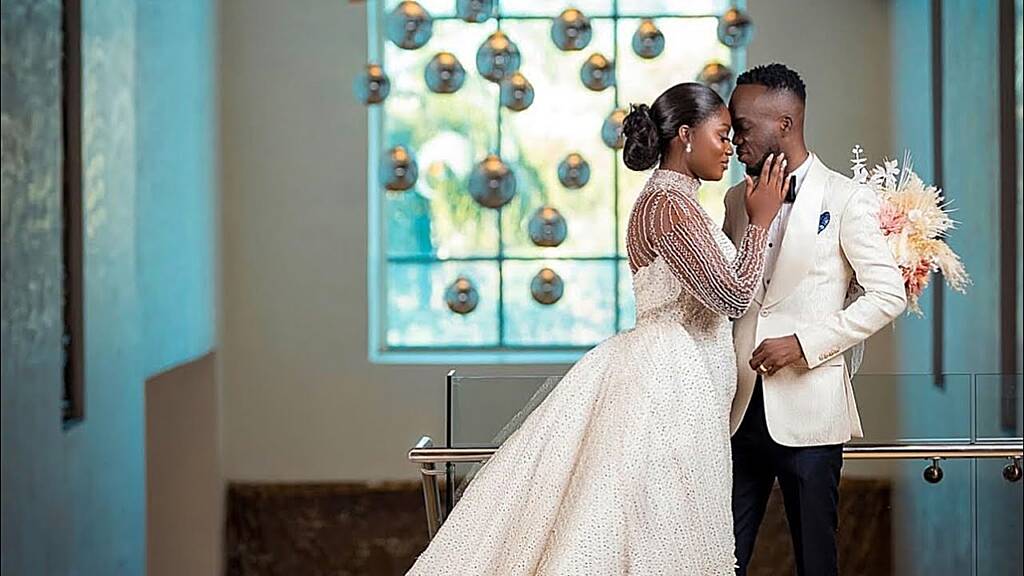 Here is why Akwaboah cleaned his lips after kissing his wife on wedding day