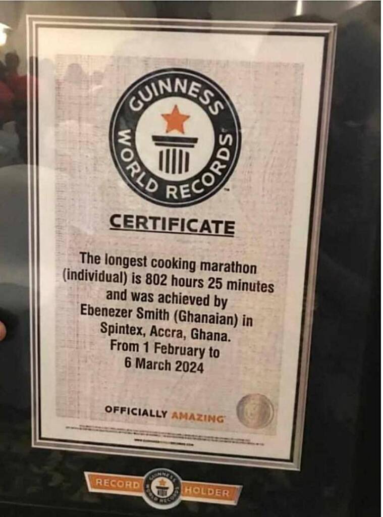 Ghana’s Chef Smith reportedly sets new Guinness World Record for cook-a-thon