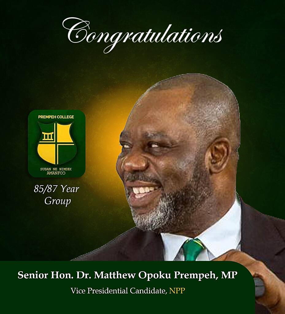 1985/87 Year Group of Prempeh College Old Students Association congratulates NAPO