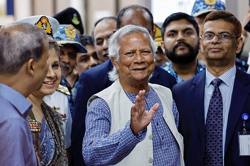 Nobel laureate Yunus arrives to lead Bangladesh, says will be guided by students