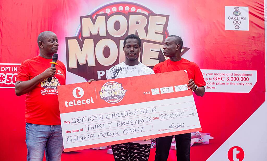 Nineteen-Year-Old High School Graduate and Two Others Receive GHs 30,000 Cash Prize Each Via Telecel More Money Promo