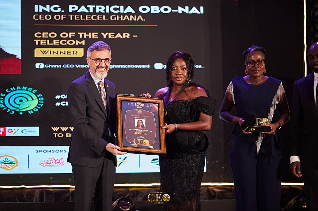 Dual recognition for Telecel Ghana’s Chief Executive at Ghana CEO Awards